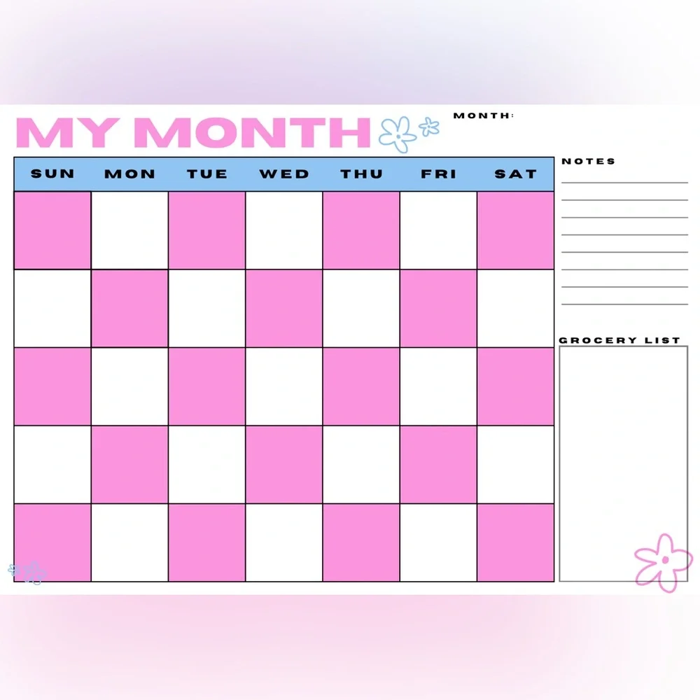 Multi color Fridge calendar 20x14